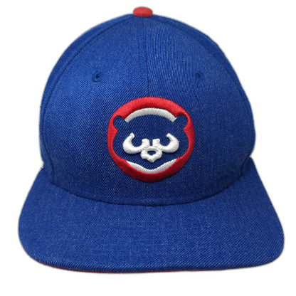 New Era Chicago Cubs MLB Snapback Hat Blue Red One Size Cooperstown Wool Blend