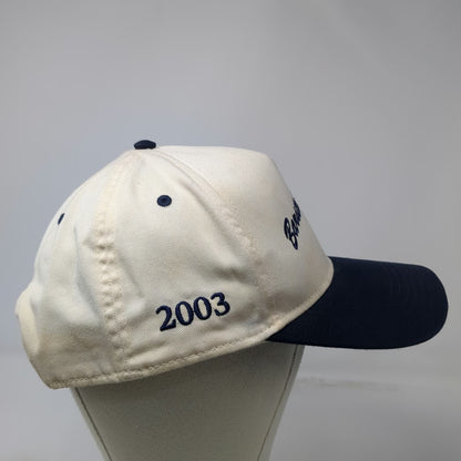 OTTO Snapback Hat One Size Beige Blue Barstool Sports 2003 Script Embroidery