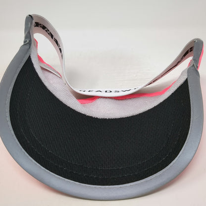 Headsweats Visor Pink One Size Reflective Elastic Polyester Running Sport Hat