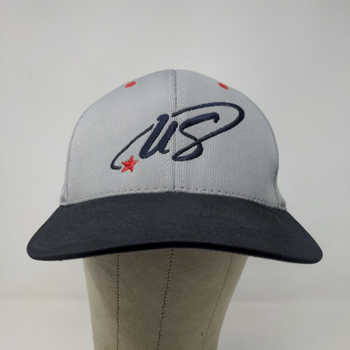 Richardson Men's Fitted Hat PTS 20 Gray Size S-M Embroidered US Logo Polyester