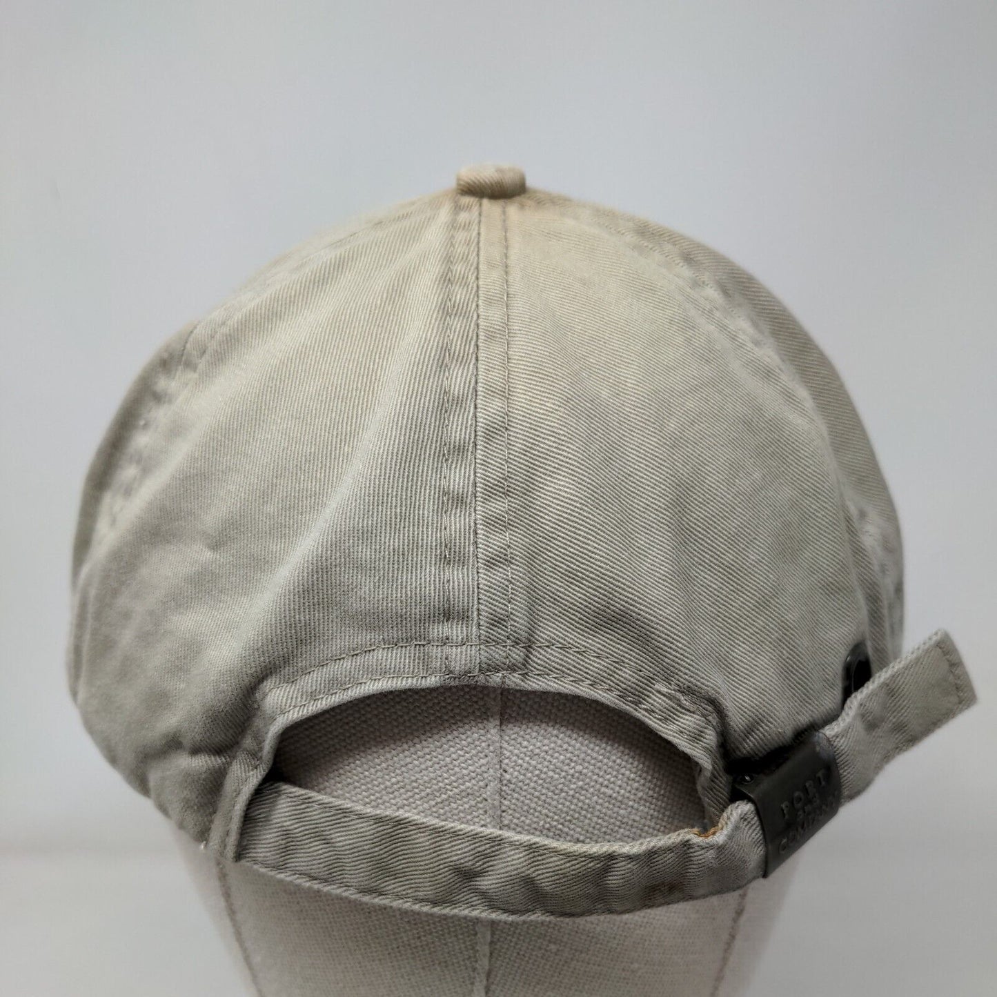 643 Slideback Hat Tan One Size Adjustable Embroidered Port & Company Cotton