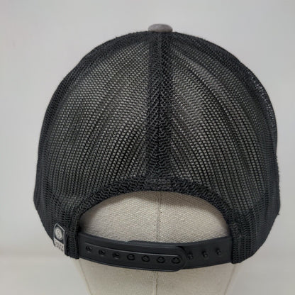 Salty Crew Patch Snapback Mesh Back Trucker Hat Gray OSFM Fishing Hook