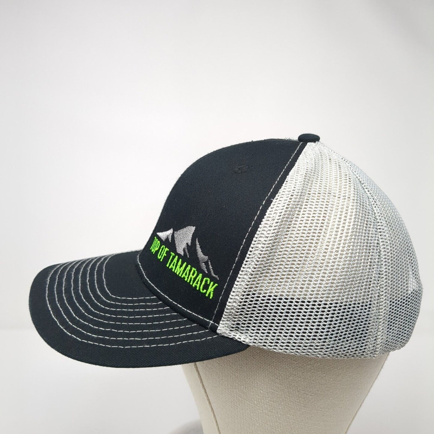 Top of Tamarack Snapback Trucker Hat Black One Size Mesh Back 6 Panel