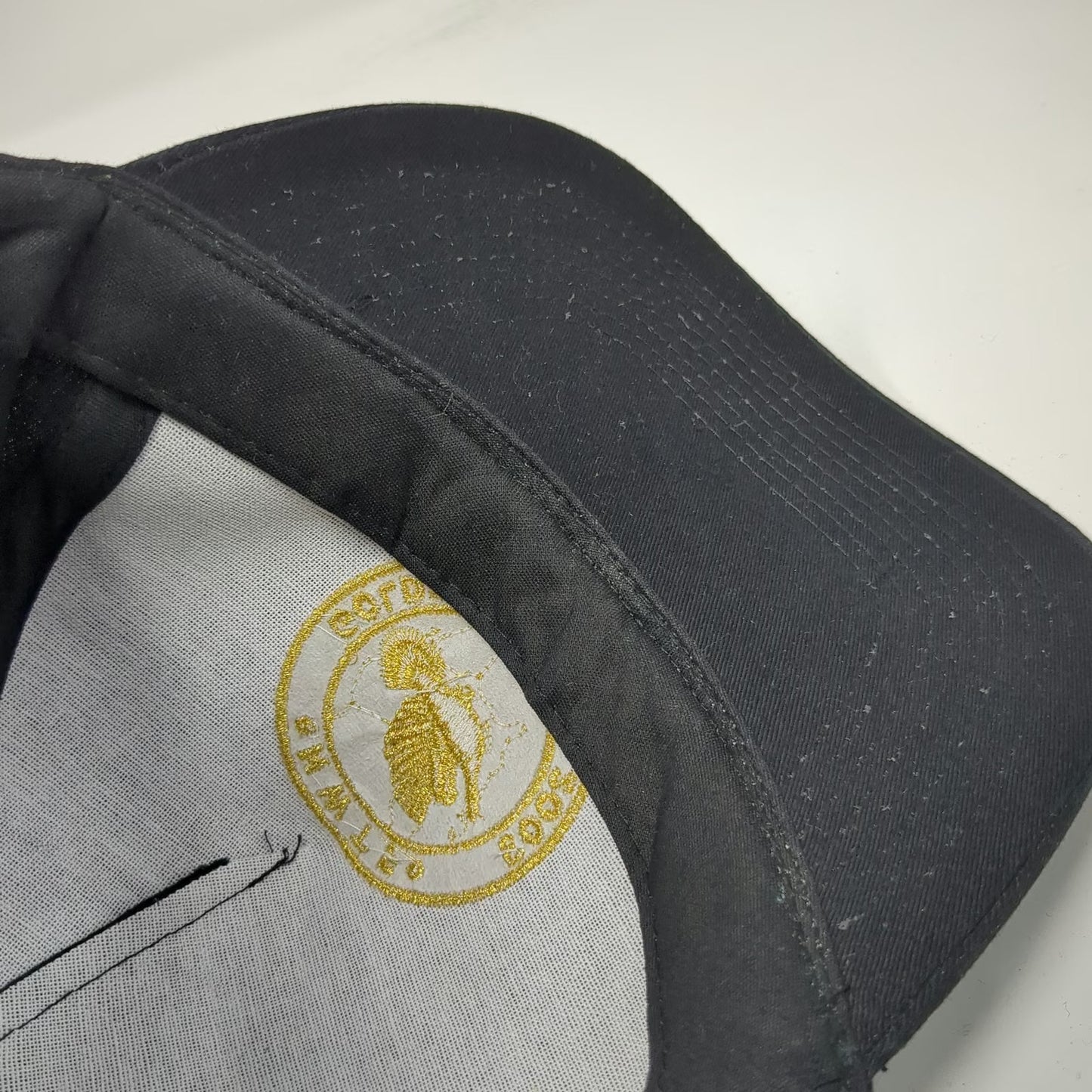 NWTF 5 Panel Black Hat One Size Golden Gobbler 2003 Embroidered Turkey Slideback