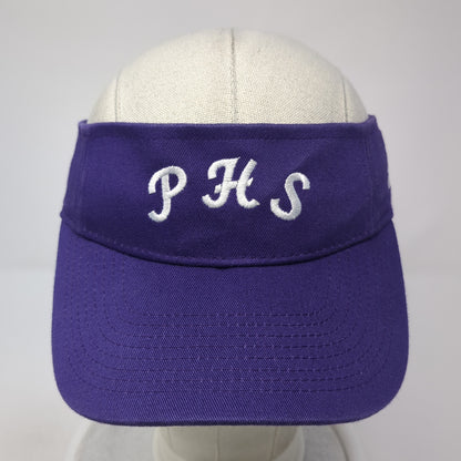 PHS Sun Visor Hat Purple OS Adjustable Strap Lightweight Embroidered Adidas