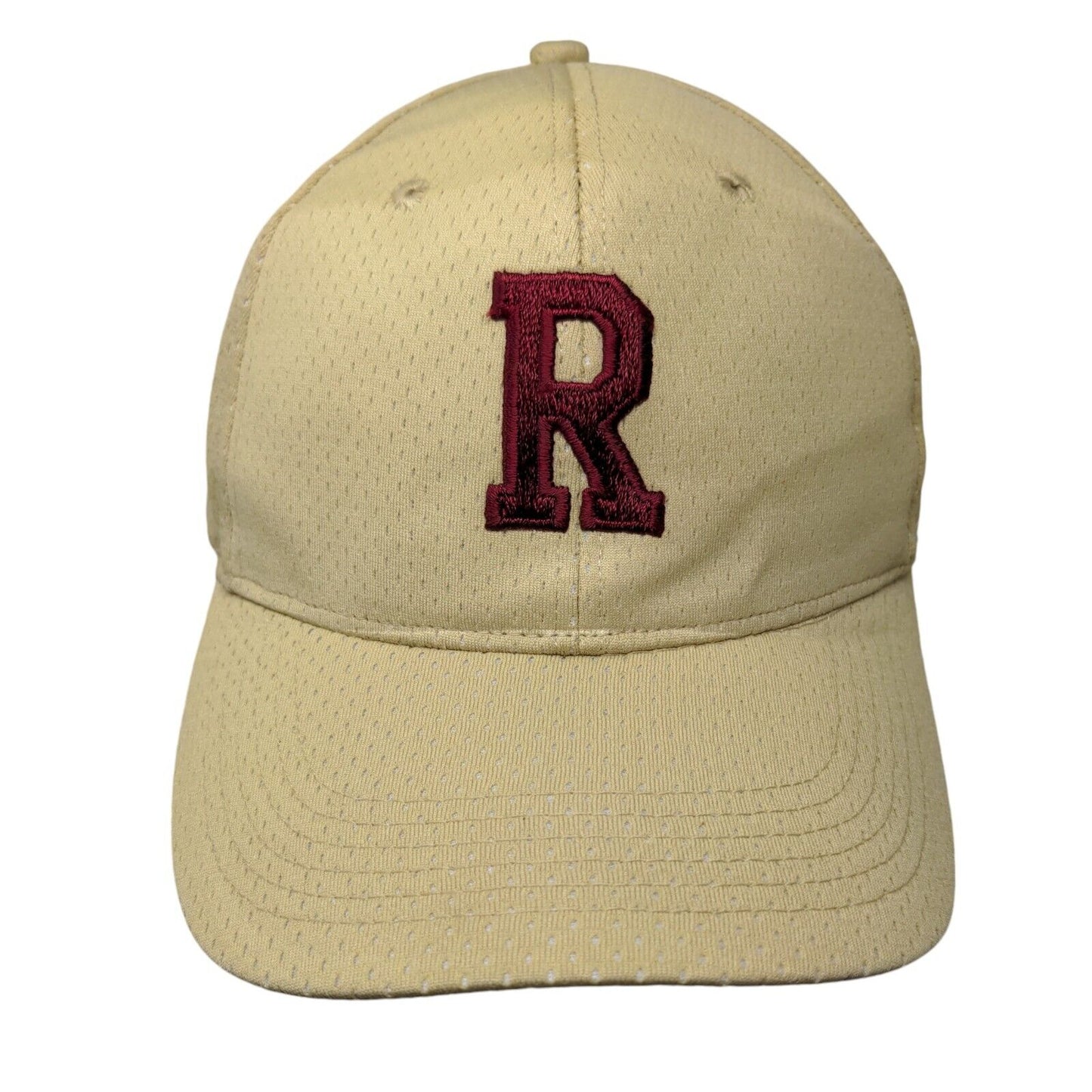 Letter R Fitted Hat Yellowish-Tan AL/XL 6 Panel Augusta Sportswear
