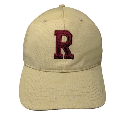 Letter R Fitted Hat Yellowish-Tan AL/XL 6 Panel Augusta Sportswear