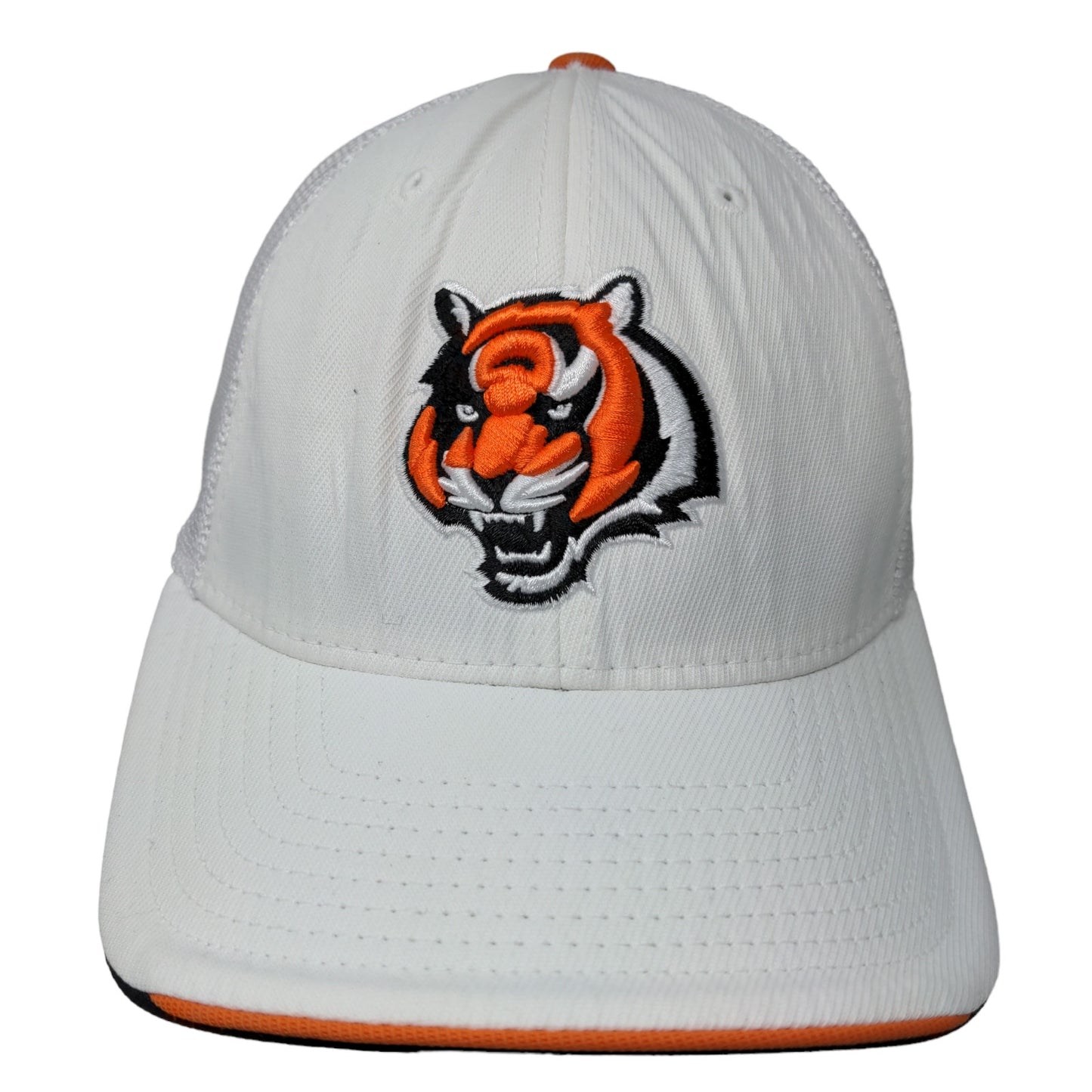 Reebok NFL Mesh Back Hat White OSFA Cincinnati Bengals Embroidered Logo Vintage