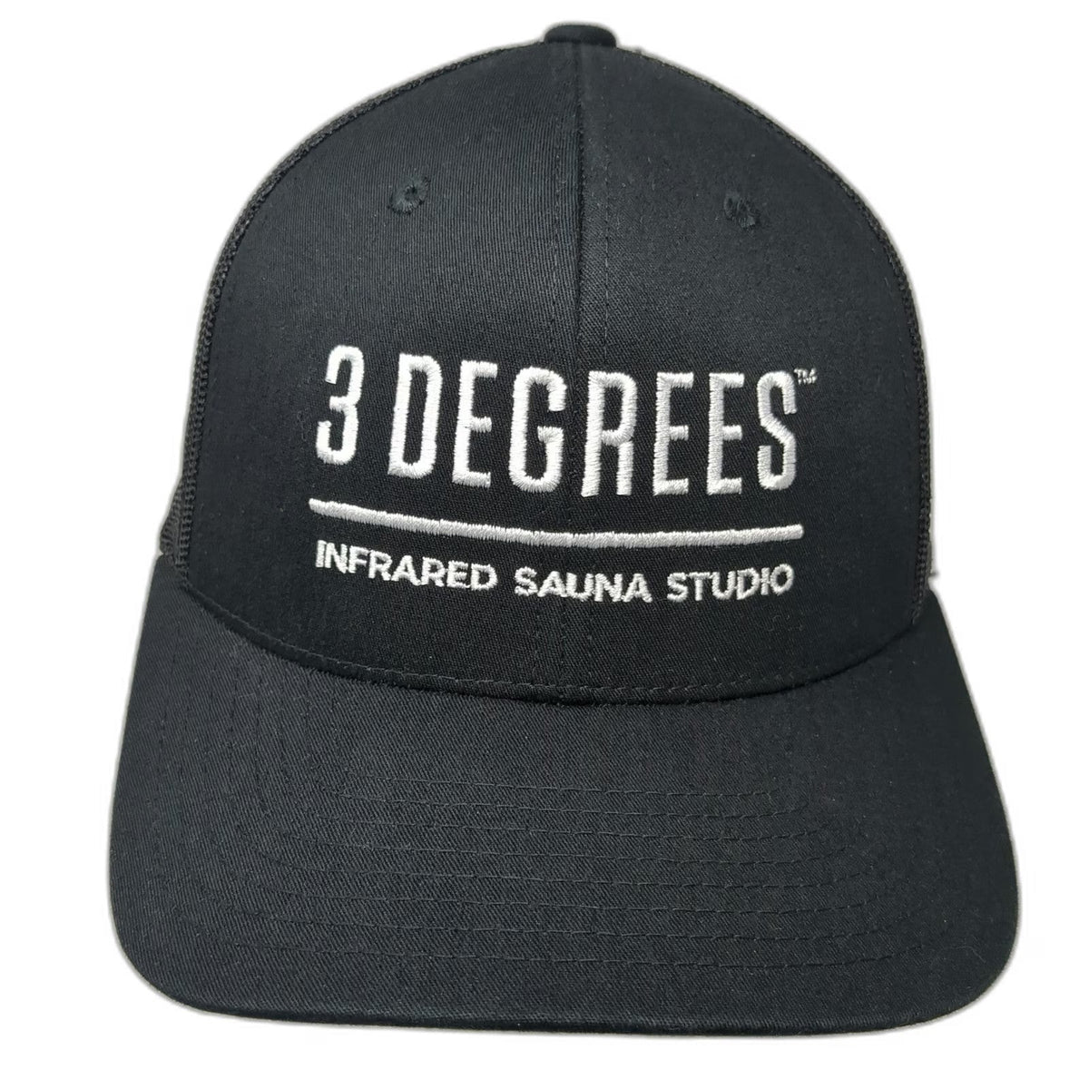 Yupoong Trucker Hat Black One Size 3 Degrees Infrared Sauna Studio Snapback Mesh