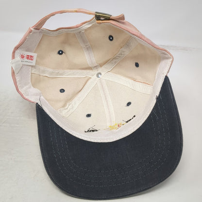 Del Sol Baseball Cap Pink Gray One Size Sun Logo Slideback Two Tone Contrast Hat