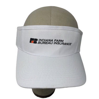 Nissin Men's Strapback Hat White Graphic Indiana Farm Bureau Insurance Logo