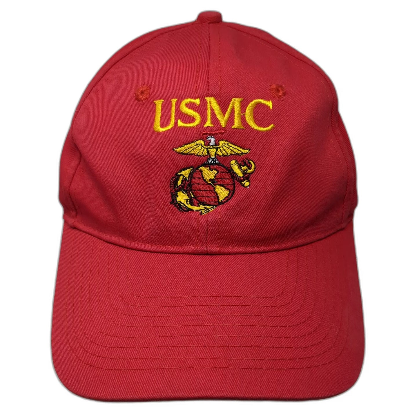 Nissun USMC Snapback Hat Red One Size Eagle Globe Anchor Embroidery Military