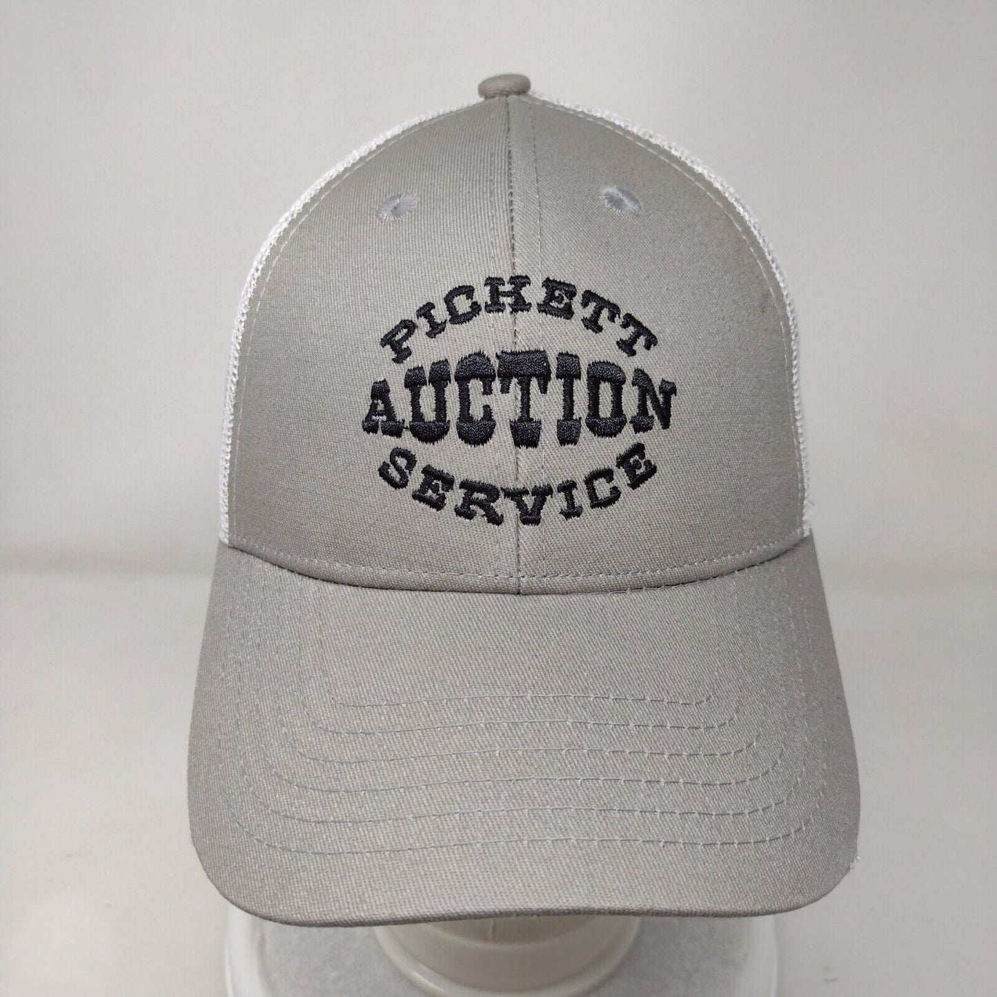 Pickett Auction Service Snapback Trucker Hat Gray One Size Mesh Back