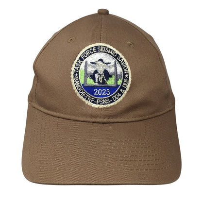Task Force Seismic Baseball Cap Brown OS Adjustable Embroidered Port & Company
