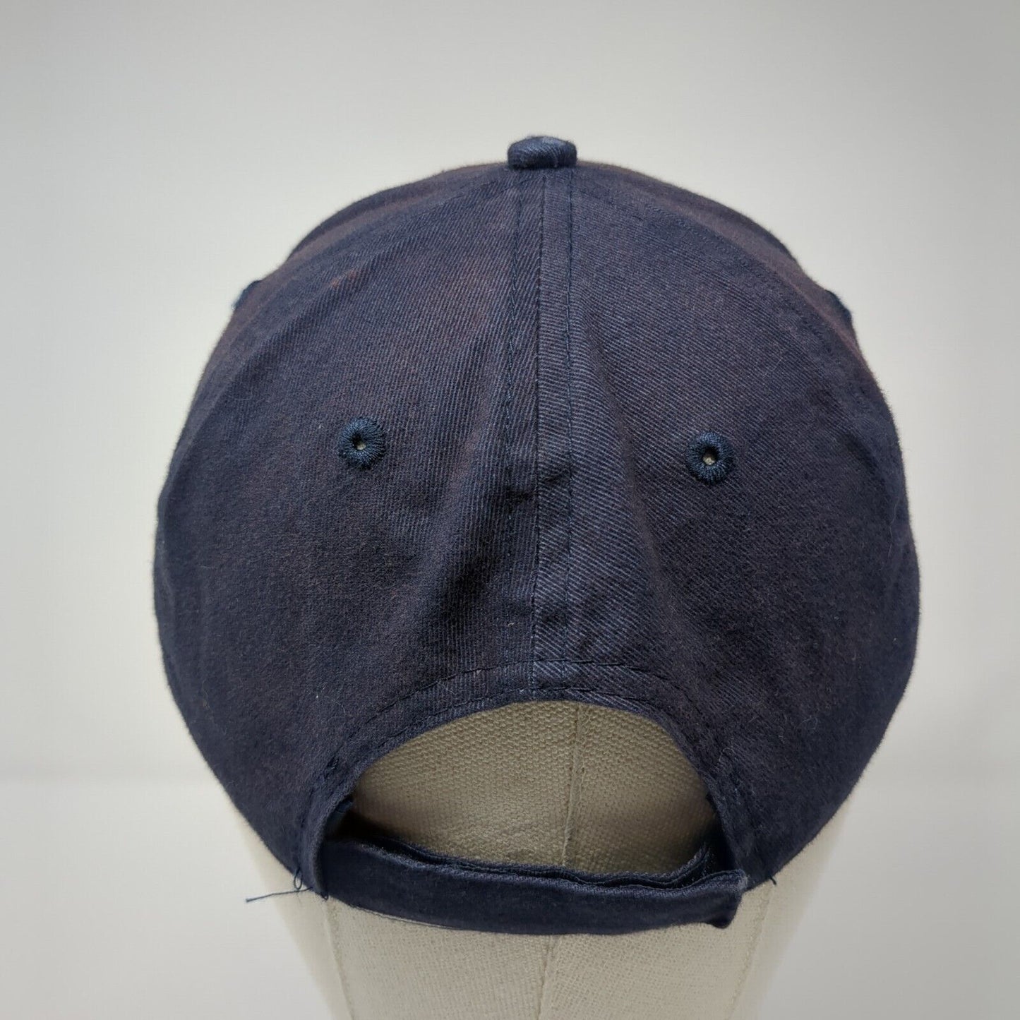 George Strapback Hat Blue One Size Adjustable Vented Holes 6 Panel Blank