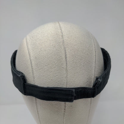 Costa Vida Strapback Sun Visor Hat Black OSFA Adjustable Sportsman Cotton