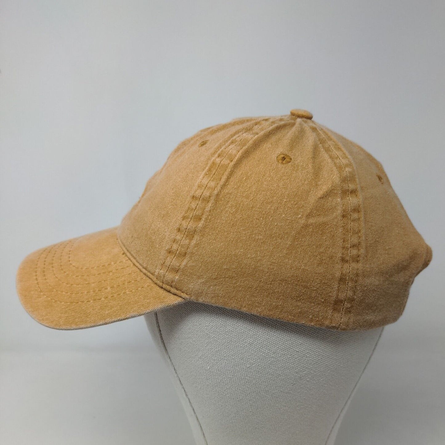 Unbranded Men's Strapback Hat Tan Size OSFM Blank Adjustable