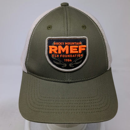 Rocky Mountain Elk Foundation Trucker Hat Green One Size Mesh Snapback RMEF