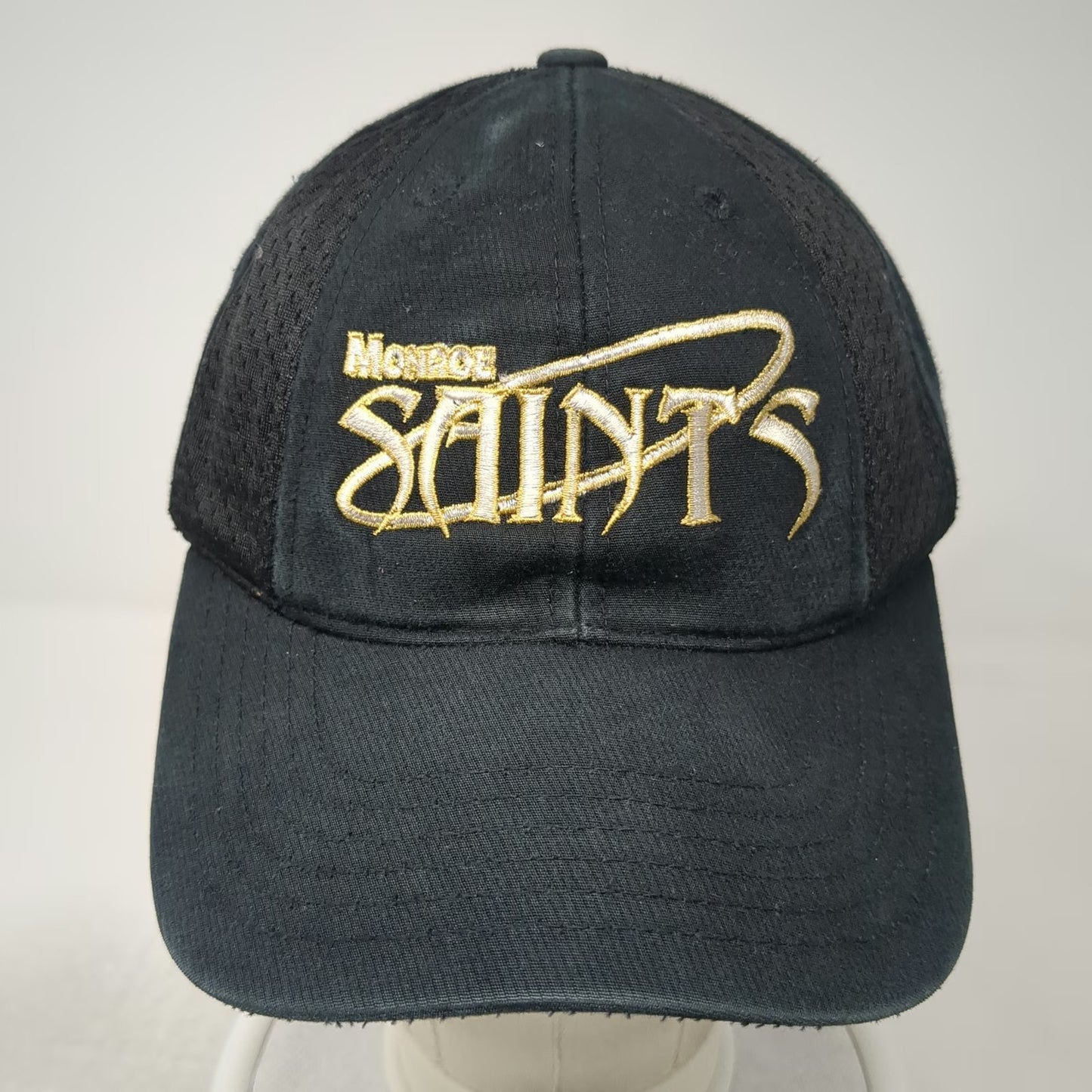 Port Authority Baseball Cap Black One Size Monroe Saints Hat Mesh Strapback