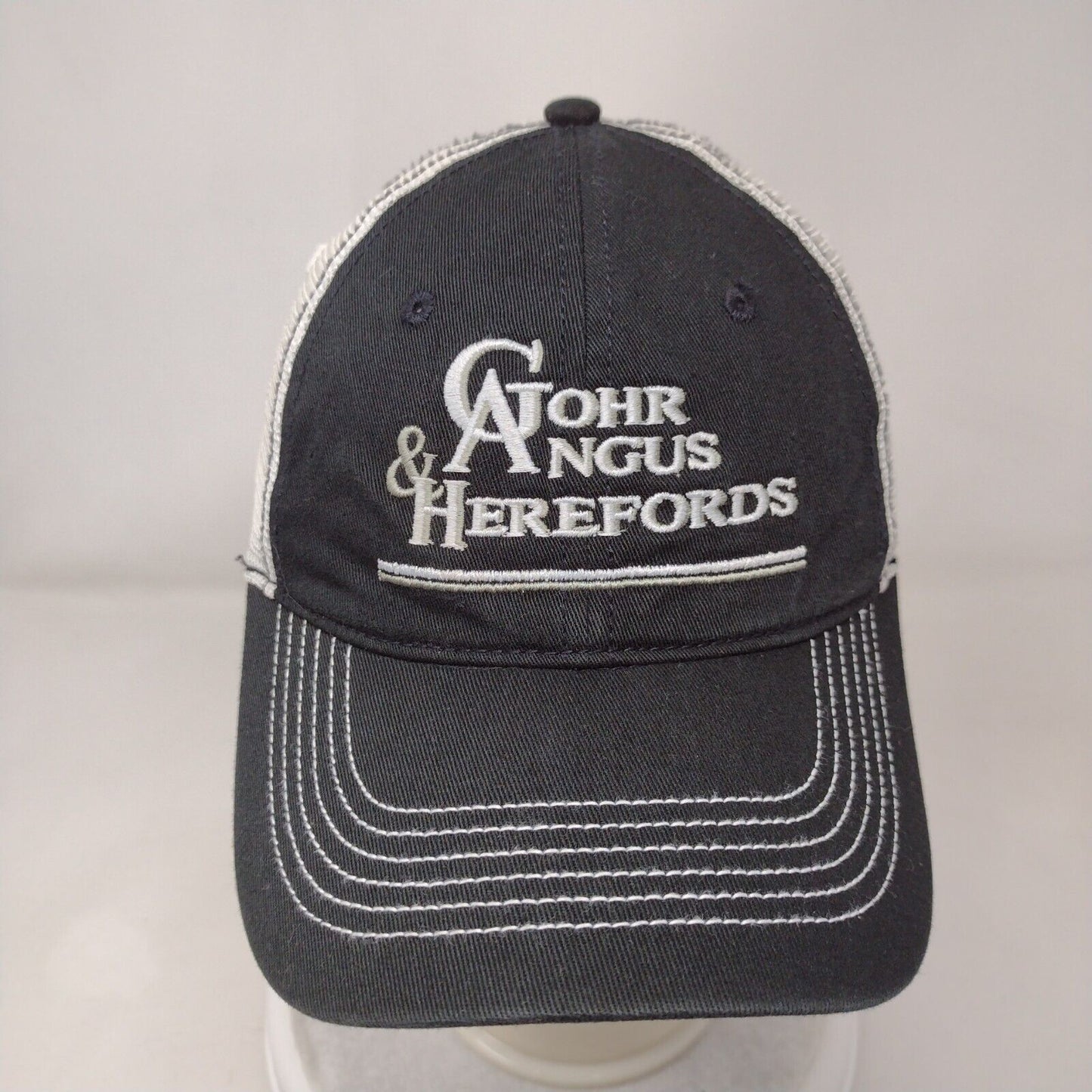 Gohr Angus & Herefords Strapback Trucker Hat Black One Size District Threads