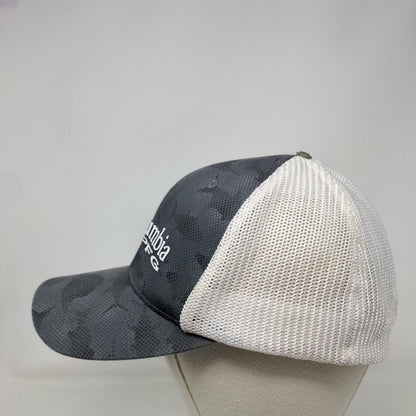 Columbia PFG Fitted Trucker Hat Gray Camo Performance Fishing Gear