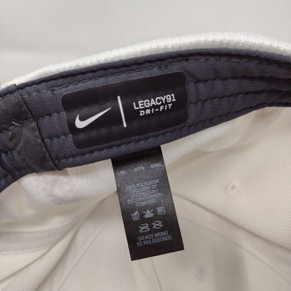 Biolab Sciences Fitted Hat White L/XL Swoosh Logo Legacy91 Drifit Nike Polyester