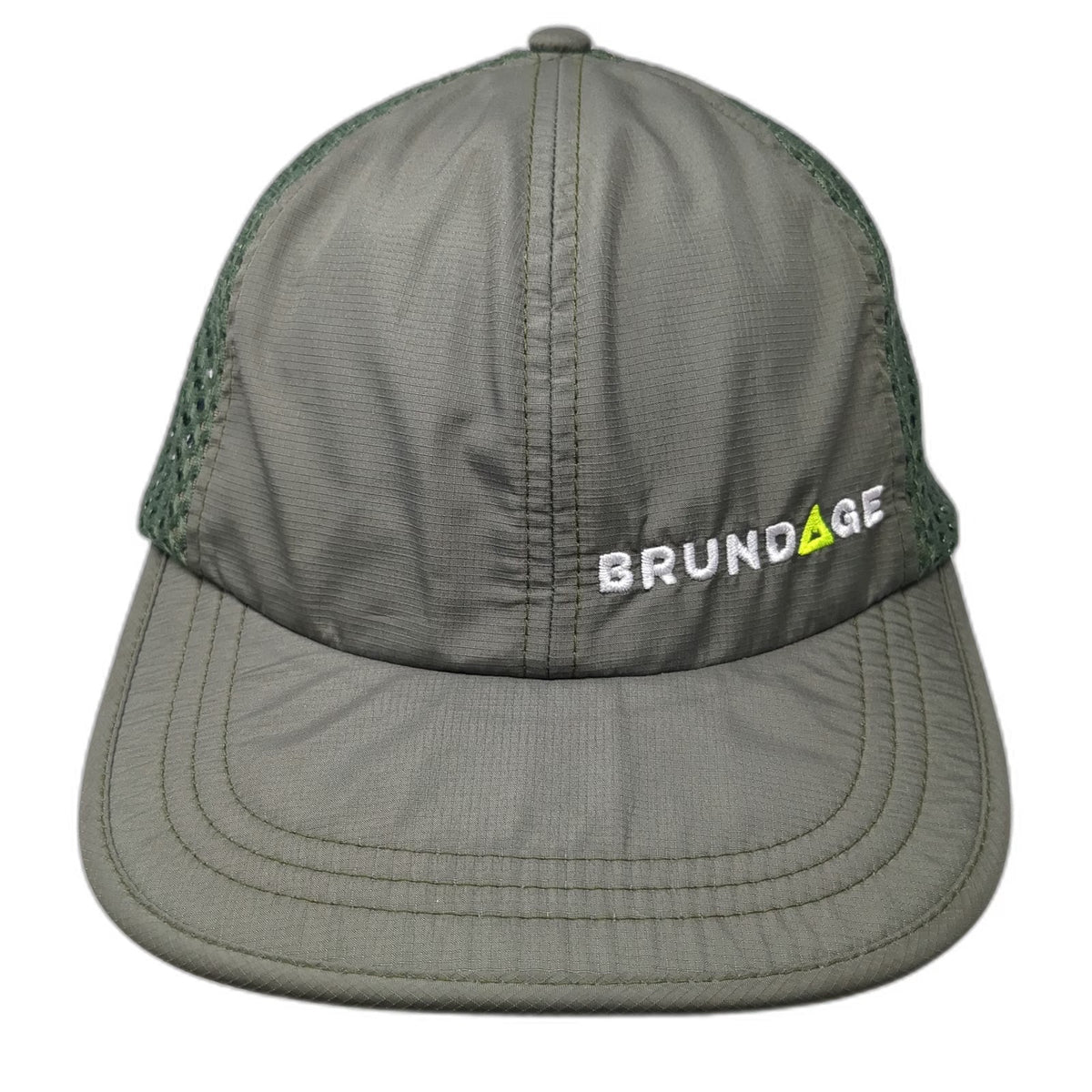 Richardson Baseball Cap Green One Size Brundage Mountain Ski Resort Mesh Hat