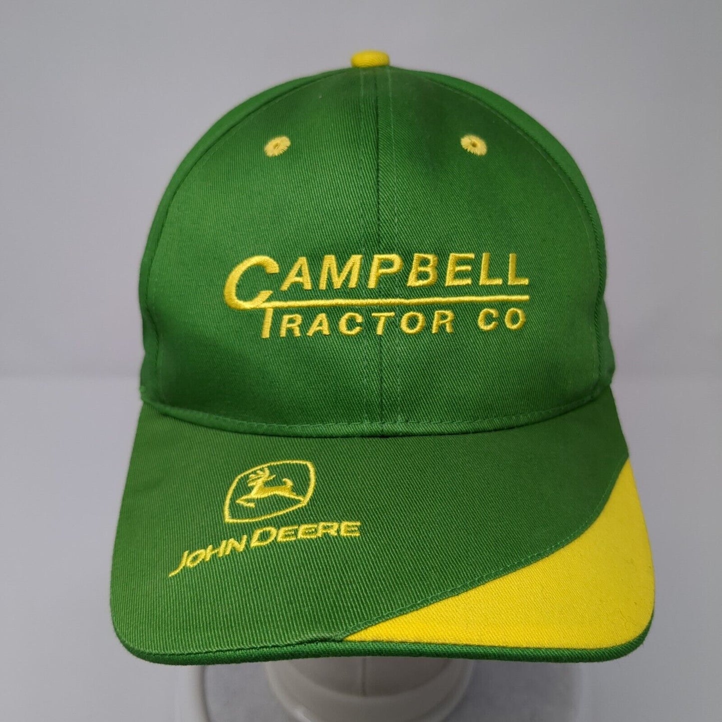 Campbell Tractor Co Strapback Hat Green One Size John Deere 6 Panel