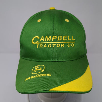 Campbell Tractor Co Strapback Hat Green One Size John Deere 6 Panel