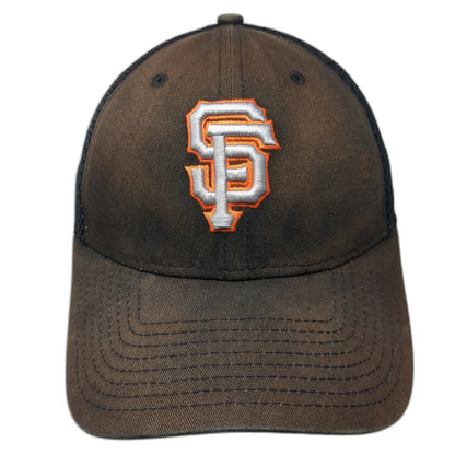 New Era San Francisco Giants MLB Baseball Cap Black M Mesh Back Stretch Fit Hat