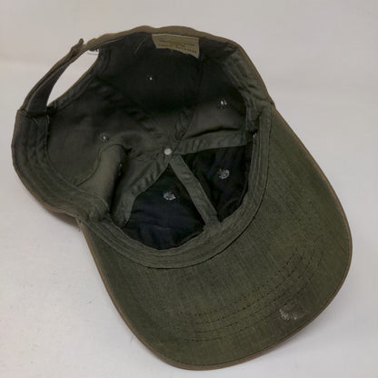 Unbranded Strapback Hat OSFM Green Adjustable Strap Vented Holes Blank