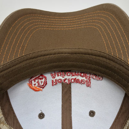 Brown Trucker Hat One Size Camo Rockwell Automation Mesh Snapback Embroidered