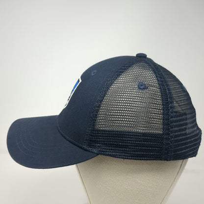 KÜHL Trucker Hat Blue One Size Mountain Shield Patch Mesh Back Snapback Logo
