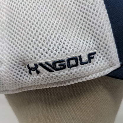 Under Armour Golf Men's Fitted Mesh Back Hat Blue White L-XL Embroidered Logo