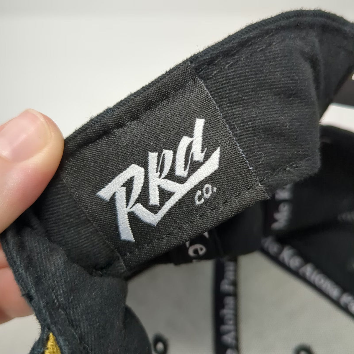 RKD Co. Snapback Black OSFM Hawaii Flag Kona Town Hat Cotton Embroidered Logo