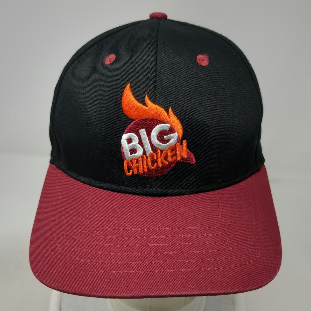 Big Chicken Restaurant Hat Baseball Cap Black Red One Size Adjustable