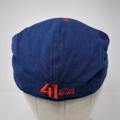 Kansas City Monarchs Flat Cap Blue One Size Solid Embroidered Outdoor
