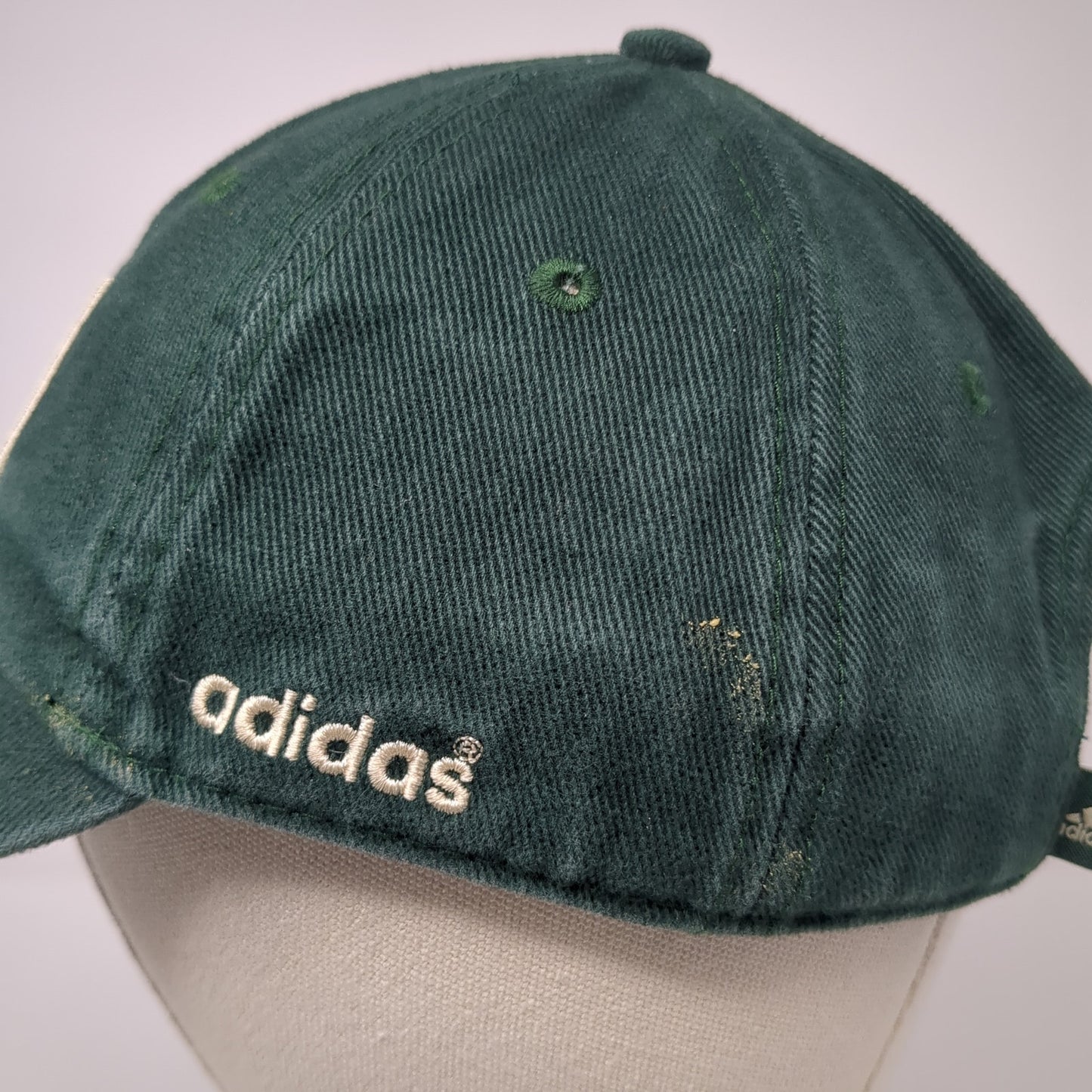 Adidas Strapback Baseball Cap Green One Size Adjustable Embroidered 6 Panel