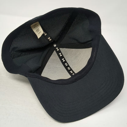Under Armour Baseball Cap Black XL Fitted Textured Polyester Stretch Fit Hat