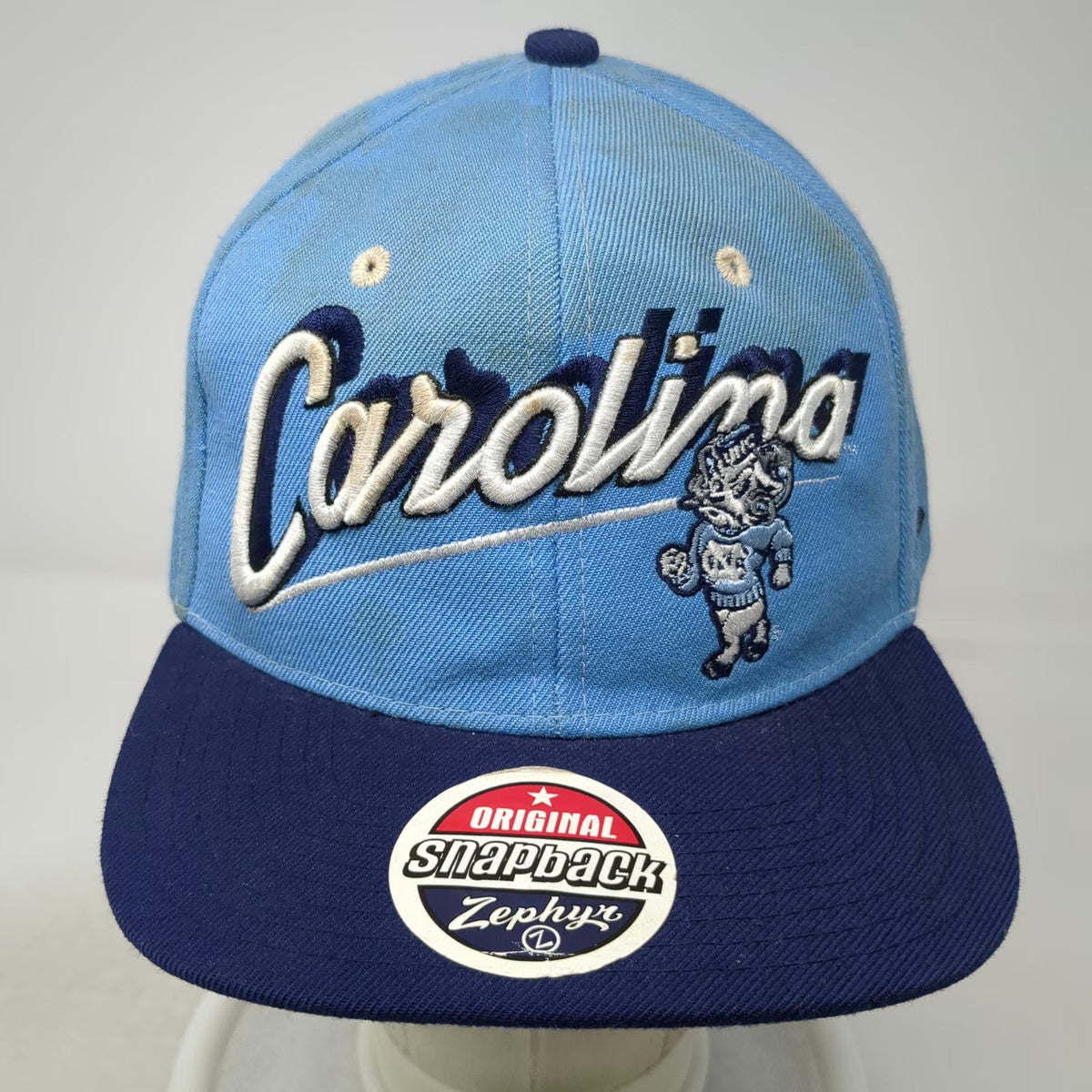 North Carolina Tar Heels NCAA Zephyr Snapback Hat Blue One Size Flat Brim Ram