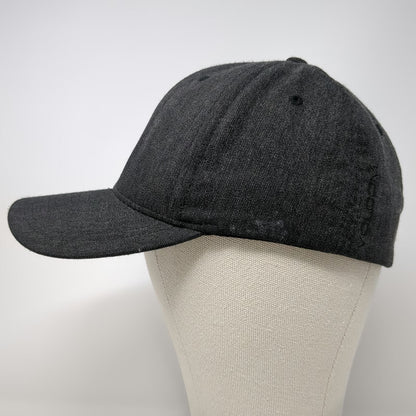 Volcom Baseball Cap Gray M Fitted Flexfit Embroidered Stone Logo Heathered Hat