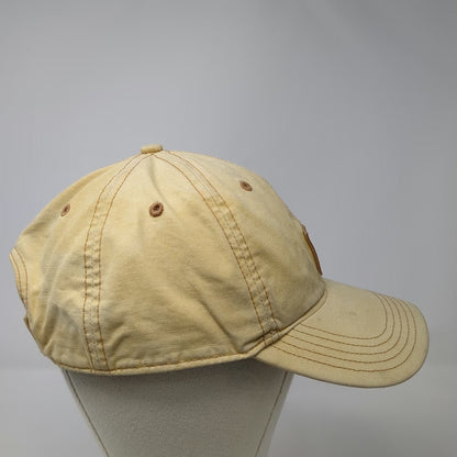 Carhartt Baseball Cap Beige Brown One Size Leather Patch Logo Strapback Hat