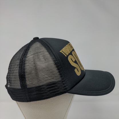 Thunder Squad Snapback Mesh Back Trucker Hat Black OSFA Adjustable