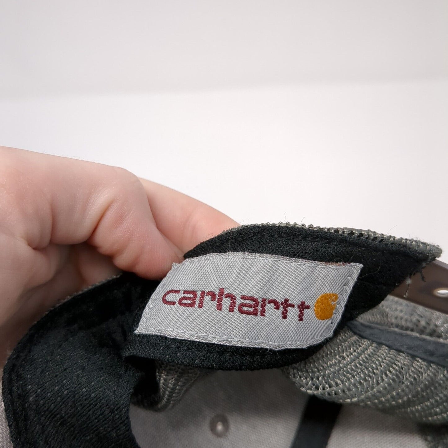 Carhartt Snapback Mesh Back Trucker Hat Gray One Size Solid Adjustable