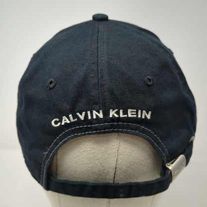 Calvin Klein Baseball Cap Black One Size Distressed Graphic Slideback Hat