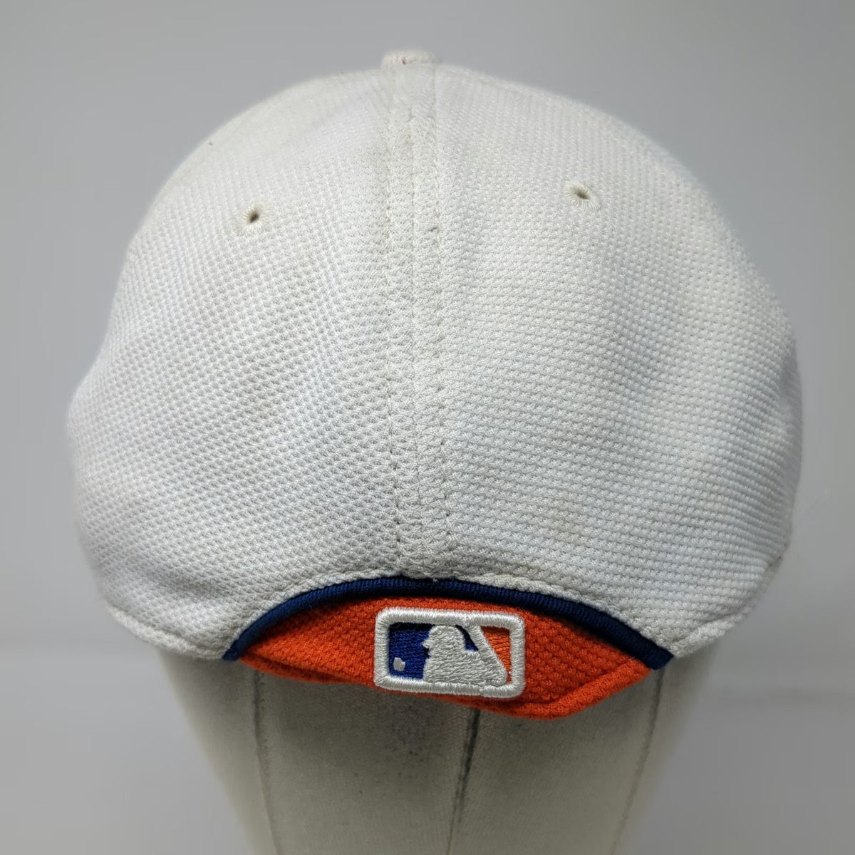 New York Mets MLB New Era Baseball Cap White XL 39THIRTY Blue Orange Logo Hat