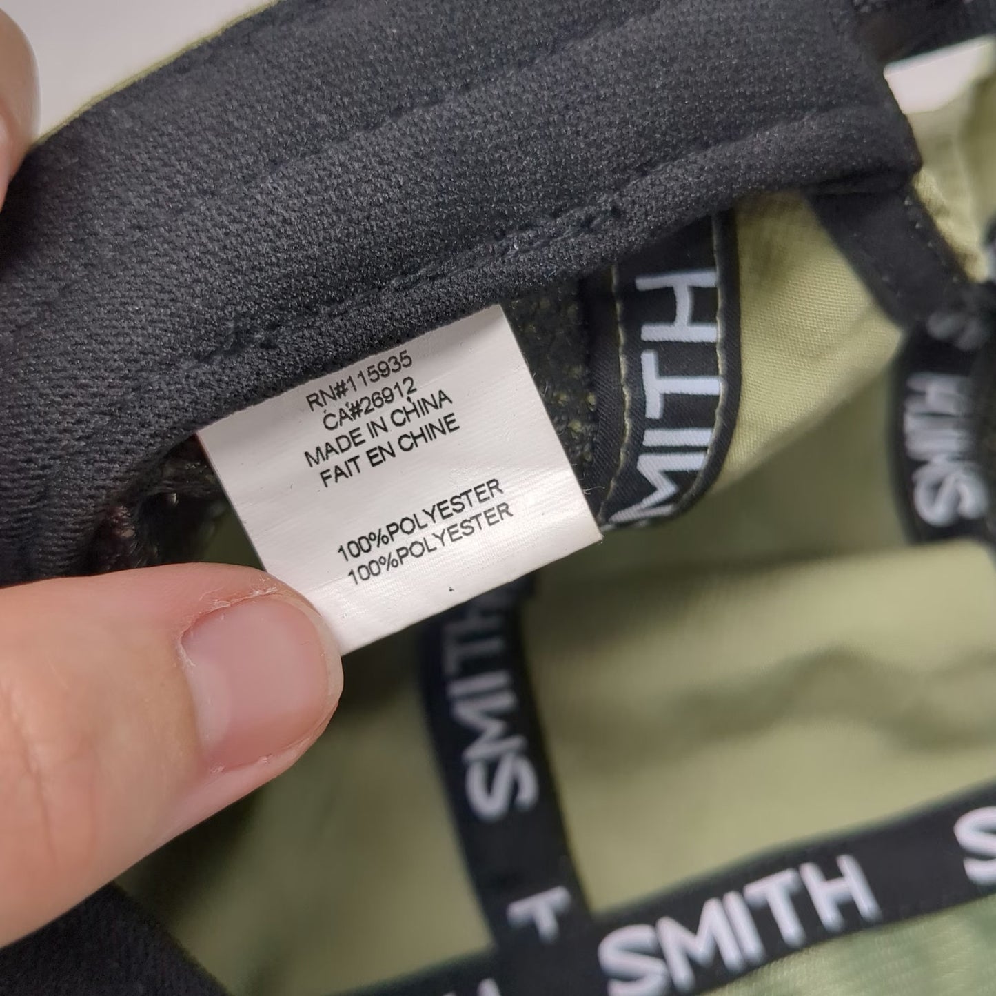 Smith 1965 5 Panel Green One Size Laser Cut Polyester Strapback Hat Outdoor