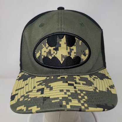Six Flags Snapback Hat Camouflage OSFA Adjustable Embroidered 6 Panel Cotton