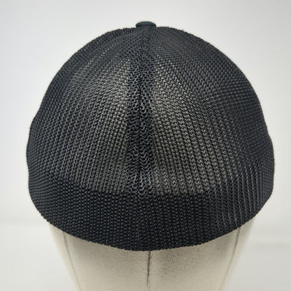 Richardson Baseball Cap Black XL Mesh Back Flexfit FXS Logo Embroidered Hat