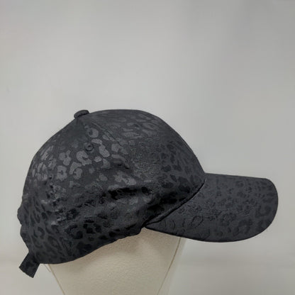 Unbranded Slideback Hat Black One Size Embroidered Animal Print 6 Panel